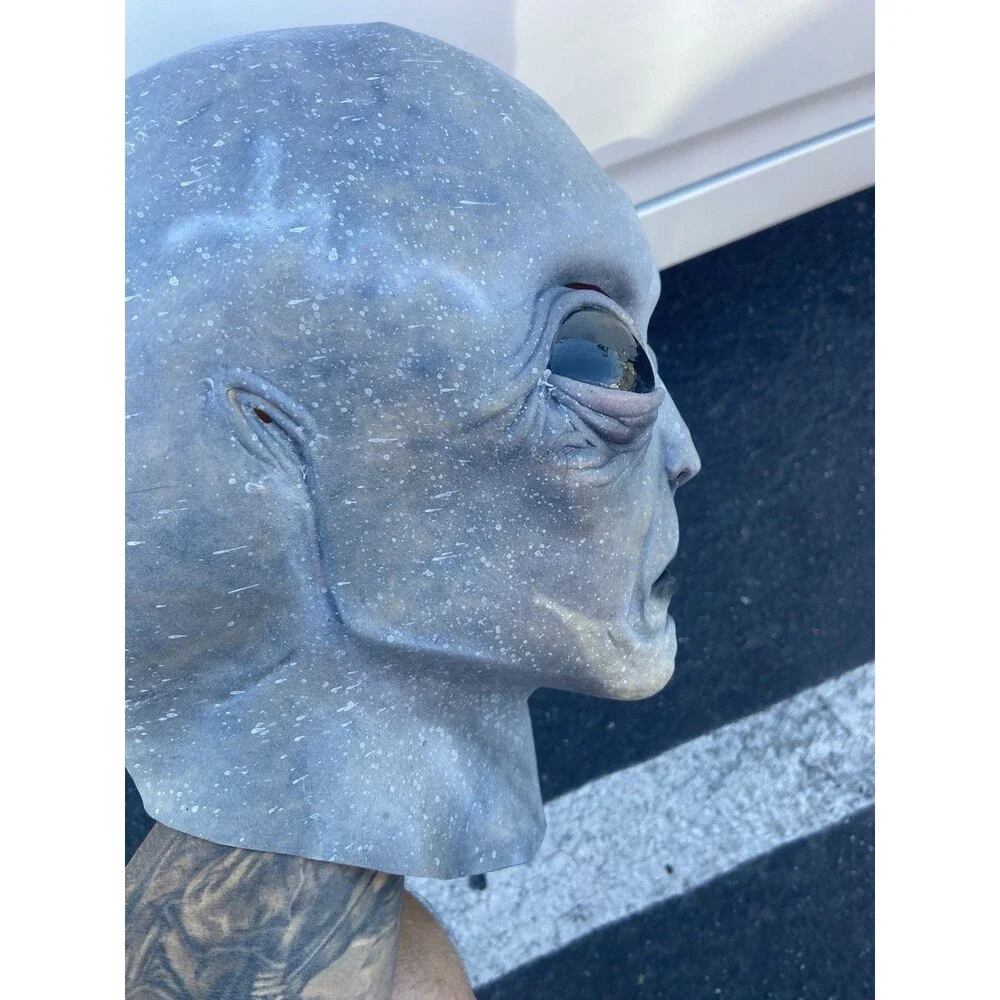 Vintage Halloween Latex Rubber Alien Mask Illusions Mexico 1997 Whole Head Decor